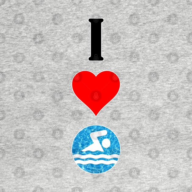 I Love Swimming / I Heart Swim Vertical Swimmer's Graphic by Sports Stars ⭐⭐⭐⭐⭐